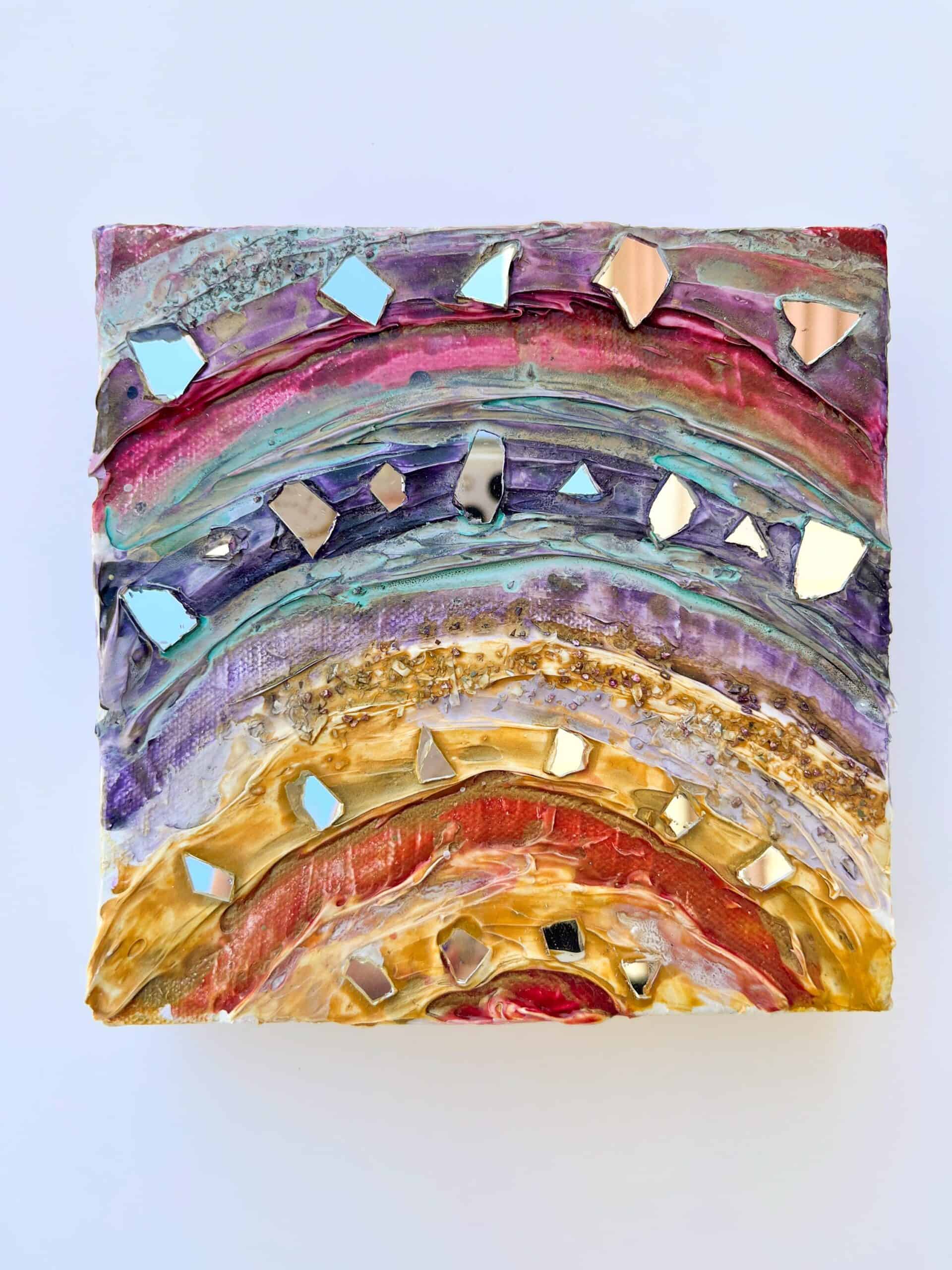 Rainbow Sun - 6"x6"