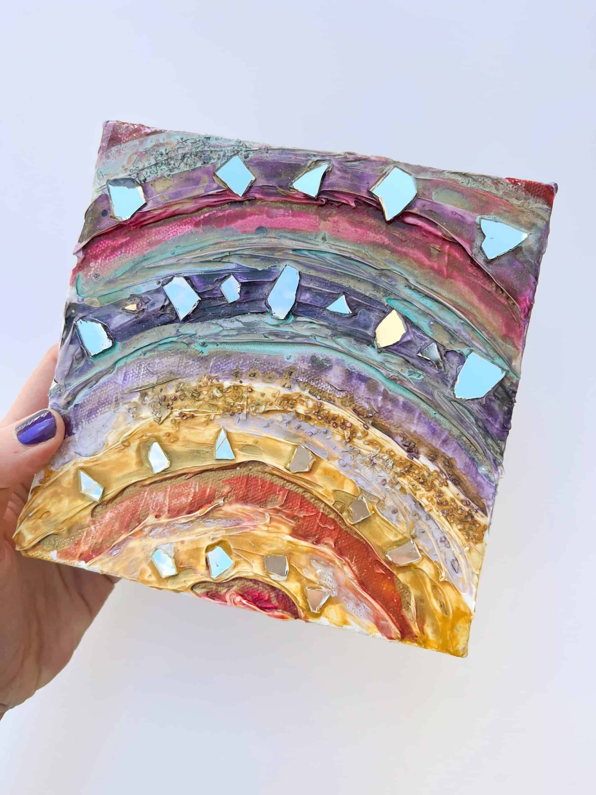 Rainbow Sun - 6"x6"