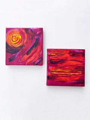 Fire nights - 6"x6" - set of 2